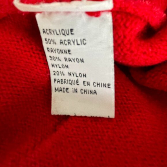 MOFFI charming red chenille women's vest with embroidered butterfly, SIZE SMALL - Picture 8 of 11